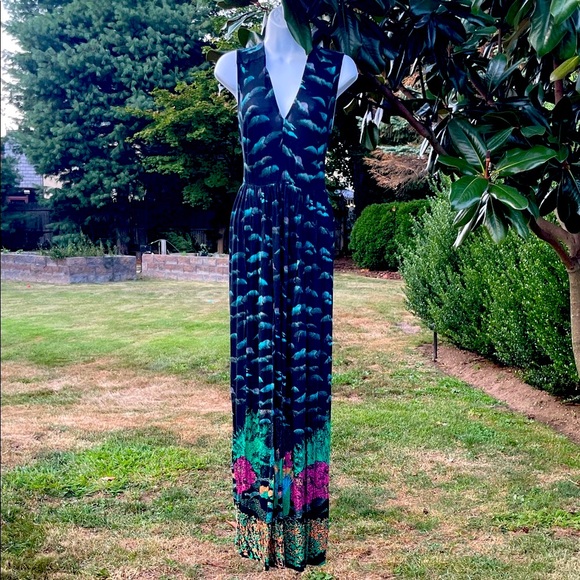 Anthropologie Plenty by Tracy Reese multicolor ombré design patterned Maxi Dress - Picture 1 of 10